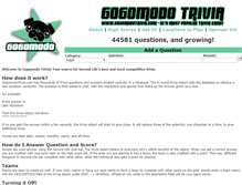 Tablet Screenshot of gogomodotrivia.com